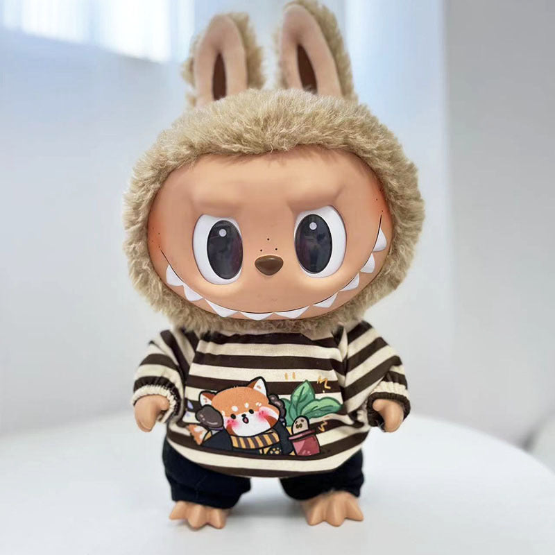 38Cm Labubu vinyl plush doll clothes for Labubu doll clothes summer pipa clothes set cute