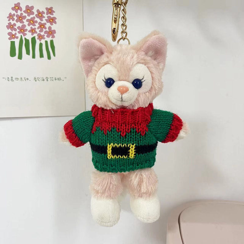 17Cm blind box rabub sweater pants macaron labubu pendant doll knitted sweater new year sweater cute