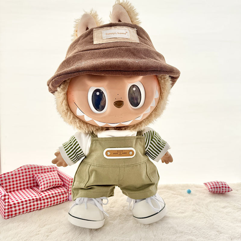 38Cm Labubu plush doll clothes for Labubu sweetheart doll baby clothes casual jacket set cute