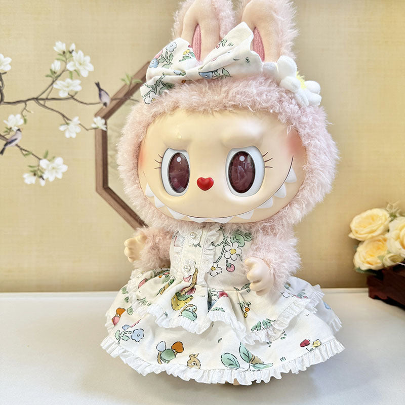 38Cm Labubu plush doll dress for Labubu doll dress MOKOKO Mushroom forest dress