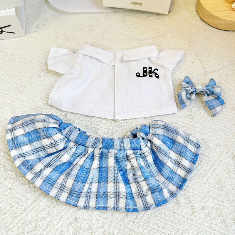 38Cm Labubu vinyl plush doll clothes for Labubu doll clothes Snow White dress JK suit