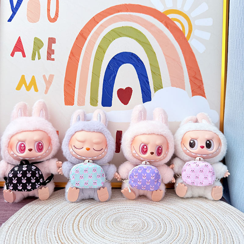 One, two and three generations of Rab cloth bag accessories 17cm blind box labubu pendant messenger bag kettle bag accessories