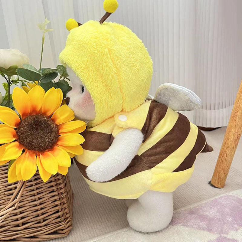 30Cm medium Lena joint bear doll clothes cute bee two-piece set teddy bear Internet celebrity baby clothes cute