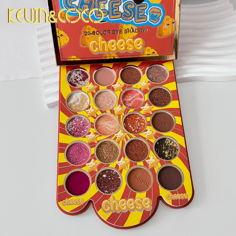 KEVIN & COCO 20 Color Cheese Cheese Eyeshadow Disc Matte Pearlescent Earth Color For Beginners