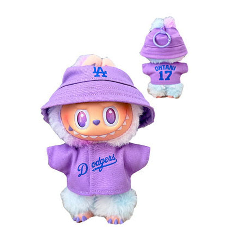 The first, second and third generation Labubu clothes pendant Labubu sitting baby clothes LA baseball sports suit is trendy and cute