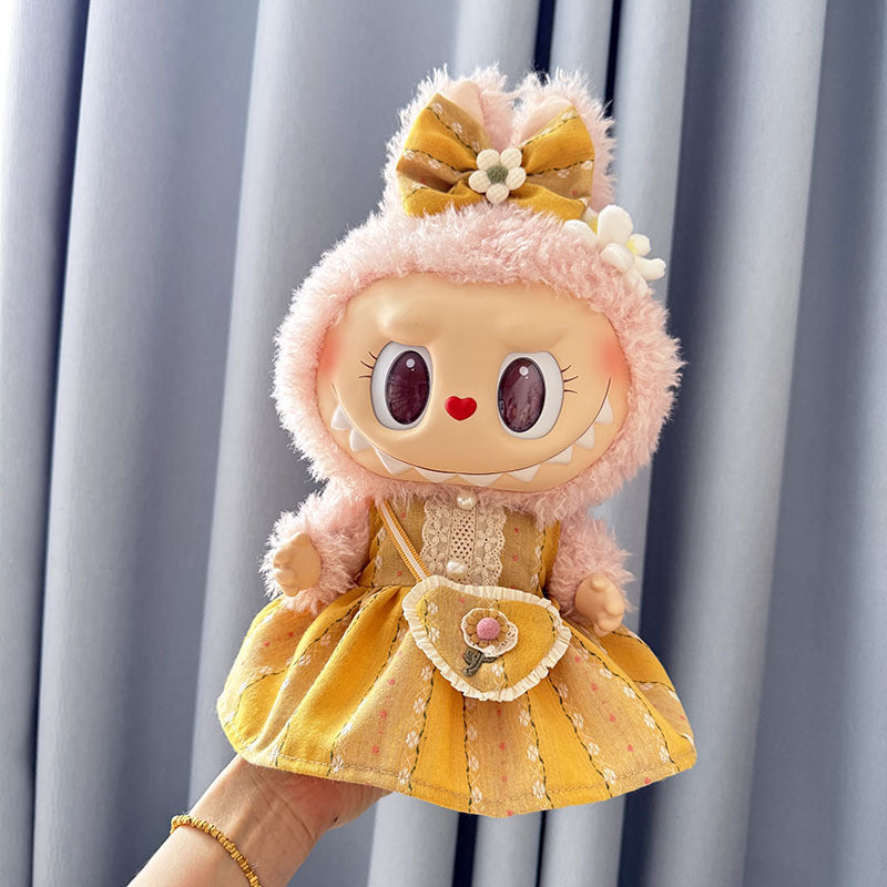 38Cm Labubu plush doll dress for Labubu doll dress MOKOKO sweetheart Japanese dress