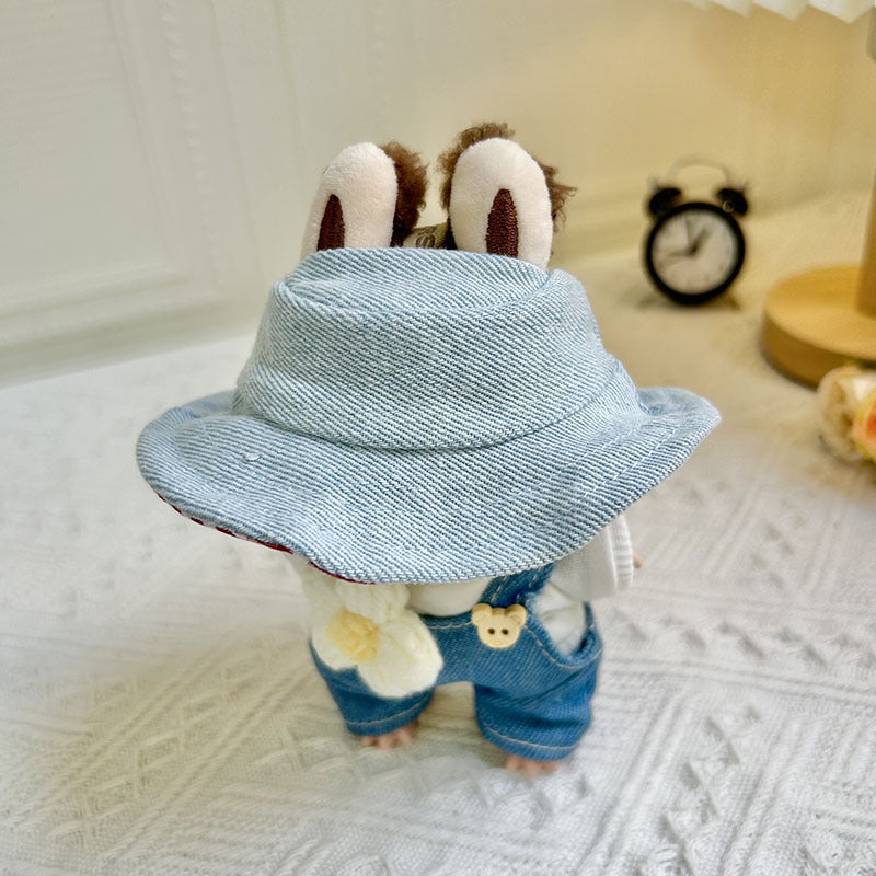 17Cm blind box Rab cloth for the star light blue overalls set carrot overalls two-piece set pendant clothes