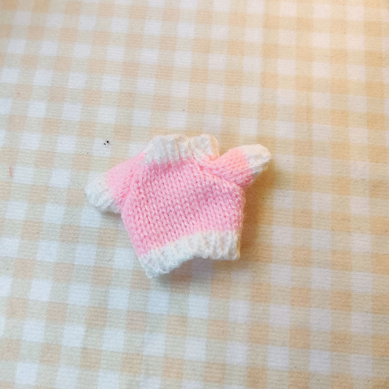 17Cm blind box rabub sweater pants macaron labubu pendant doll knitted sweater new year sweater cute