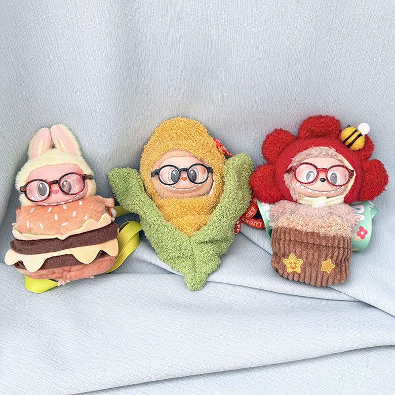 Baby clothes 17cm pendant blind box Labubu clothes Labubu doll for corn potted plant takeout bag cute and cute