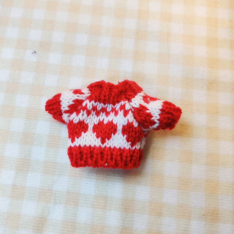17Cm blind box rabub sweater pants macaron labubu pendant doll knitted sweater new year sweater cute
