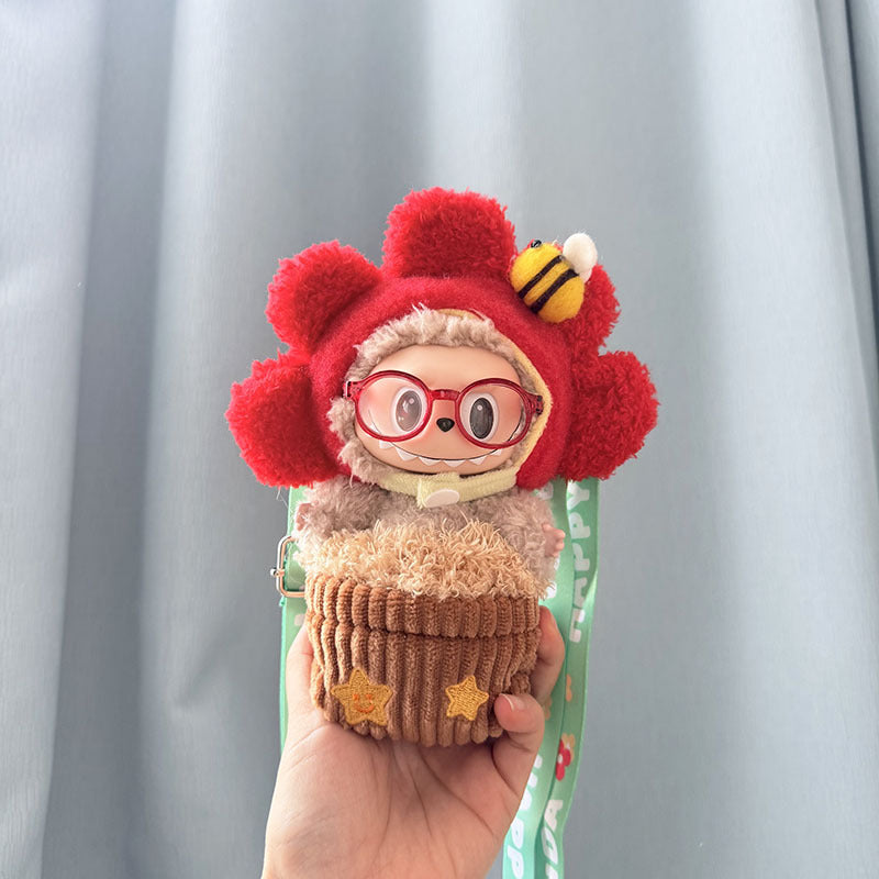 Baby clothes 17cm pendant blind box Labubu clothes Labubu doll for corn potted plant takeout bag cute and cute
