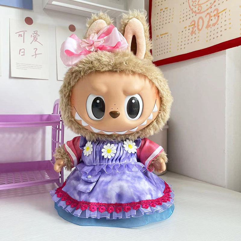 38Cm Labubu Plush Doll Clothes New Labubu Time to Chill Doll Clothes