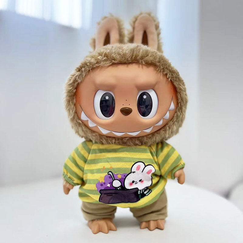 38Cm Labubu vinyl plush doll clothes for Labubu doll clothes summer pipa clothes set cute