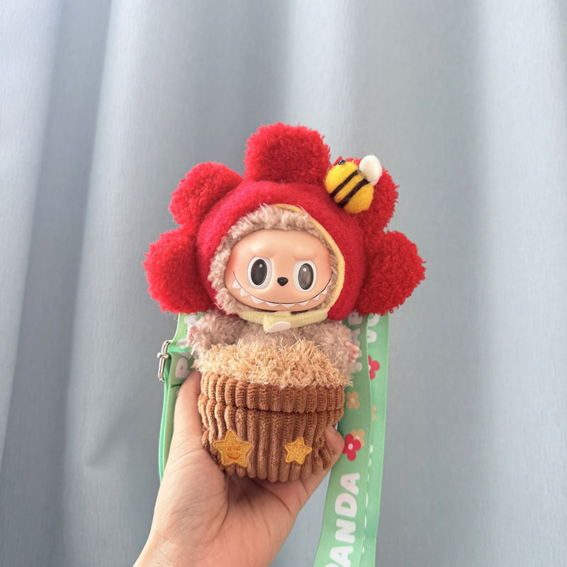 Baby clothes 17cm pendant blind box Labubu clothes Labubu doll for corn potted plant takeout bag cute and cute