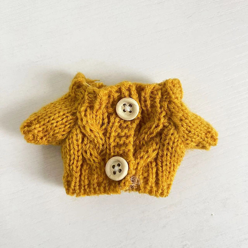 17Cm blind box rabub sweater pants macaron labubu pendant doll knitted sweater new year sweater cute