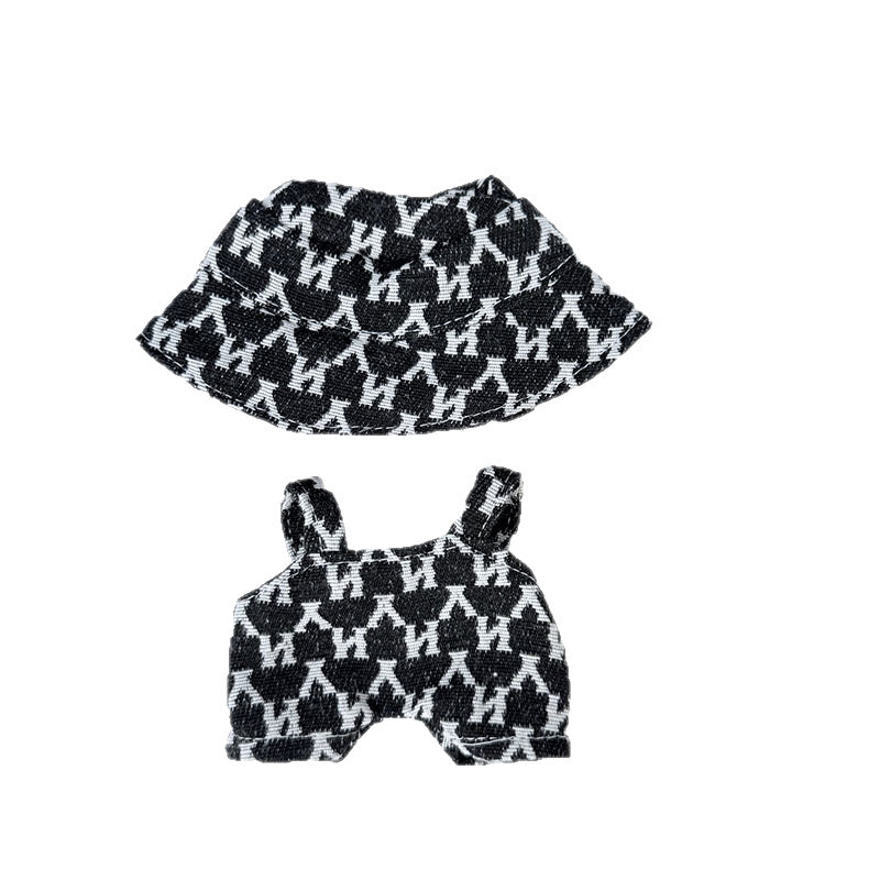 The first, second and third generation Labubu clothes pendant Labubu sitting baby clothes NY overalls sports suit is trendy and cute