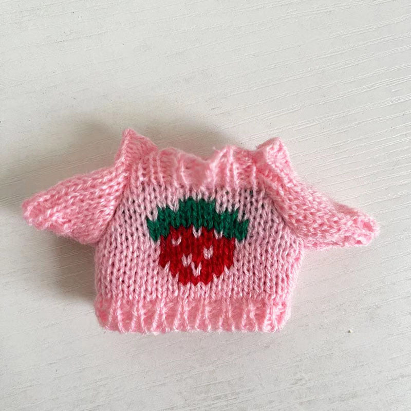 17Cm blind box rabub sweater pants macaron labubu pendant doll knitted sweater new year sweater cute
