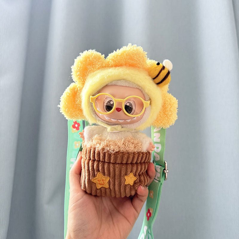 Baby clothes 17cm pendant blind box Labubu clothes Labubu doll for corn potted plant takeout bag cute and cute