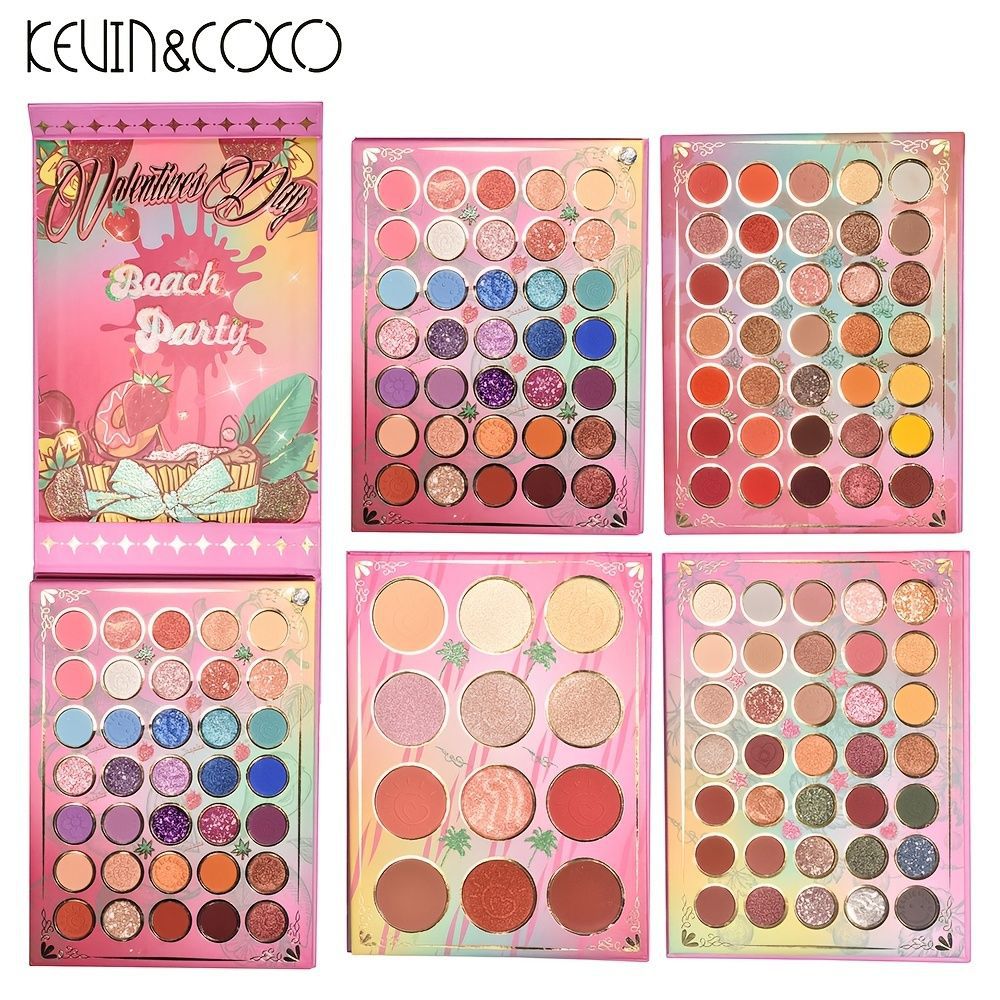 105-Color eyeshadow disc, four-layer folded model, beaded matte eyeshadow-highlight blush integrated disc