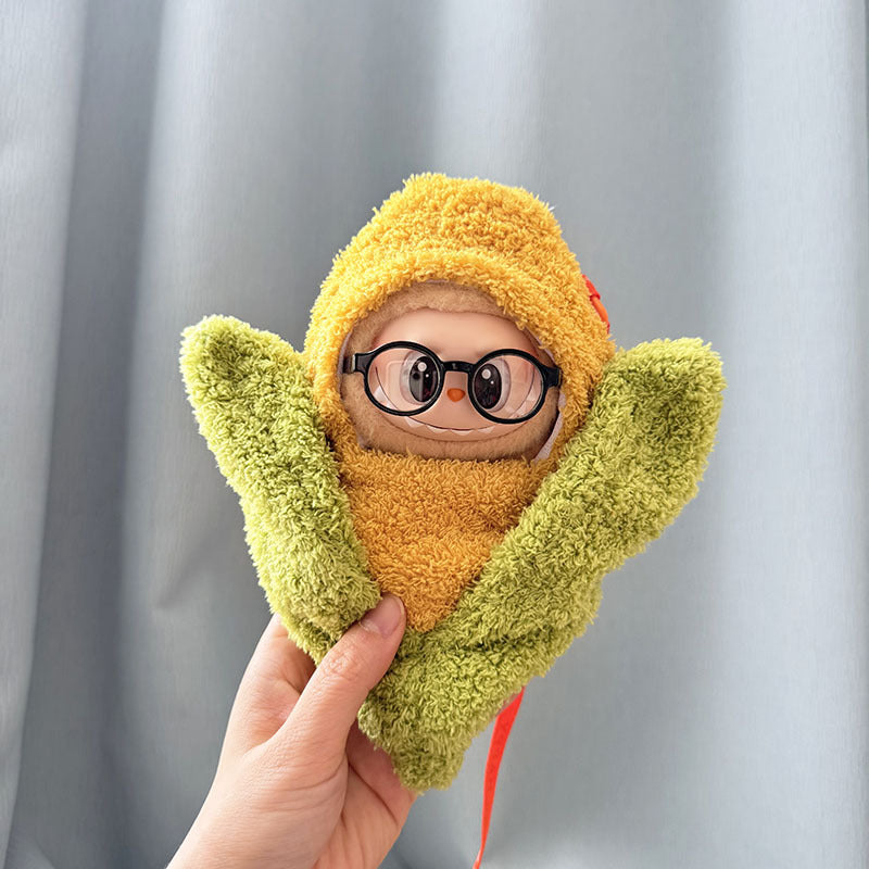 Baby clothes 17cm pendant blind box Labubu clothes Labubu doll for corn potted plant takeout bag cute and cute
