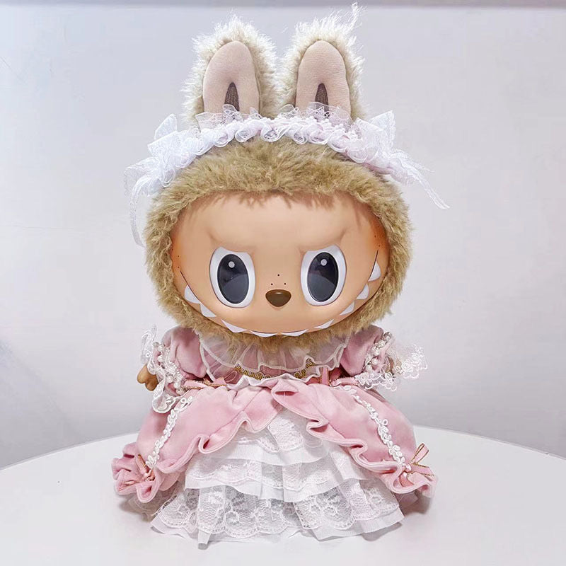 38Cm Labubu vinyl plush doll clothes for Labubu doll clothes summer pipa clothes set cute