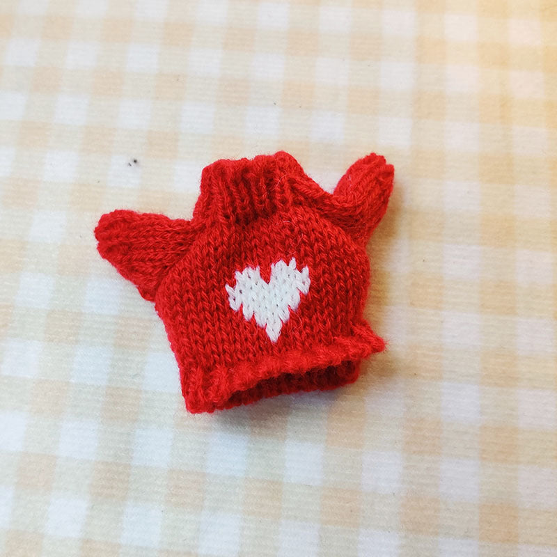 17Cm blind box rabub sweater pants macaron labubu pendant doll knitted sweater new year sweater cute