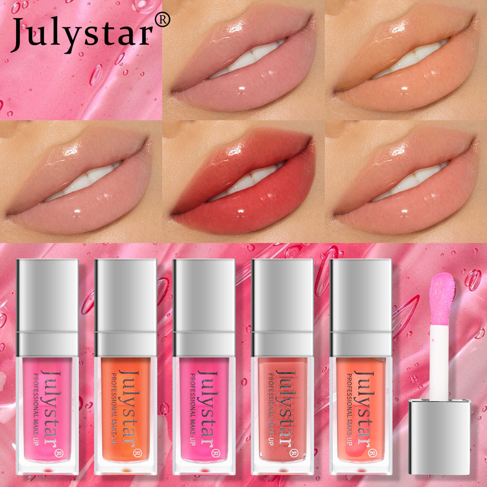 European and American moisturizing and moisturizing glass lip water light transparent lipstick lip glaze jelly lip gloss lip moisturizing oil Dudu lip oil