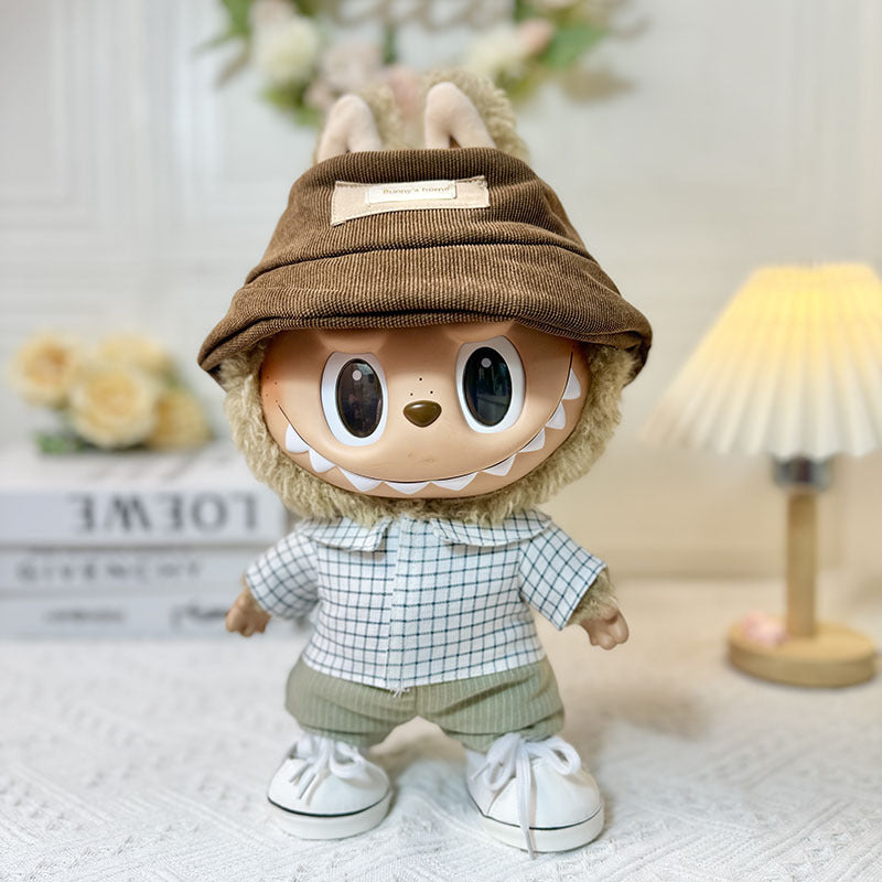 38Cm Labubu vinyl plush doll clothes for Labubu doll clothes summer pipa clothes set cute
