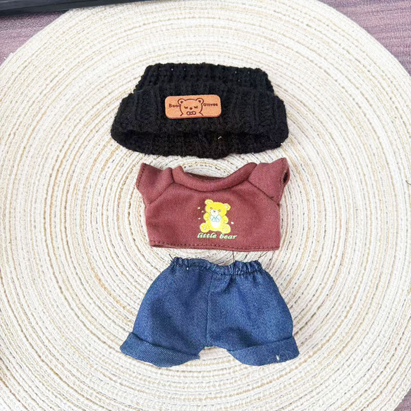The first, second and third generation keychain Labubu clothes pendant Labubu baby clothes cool street style suit cute