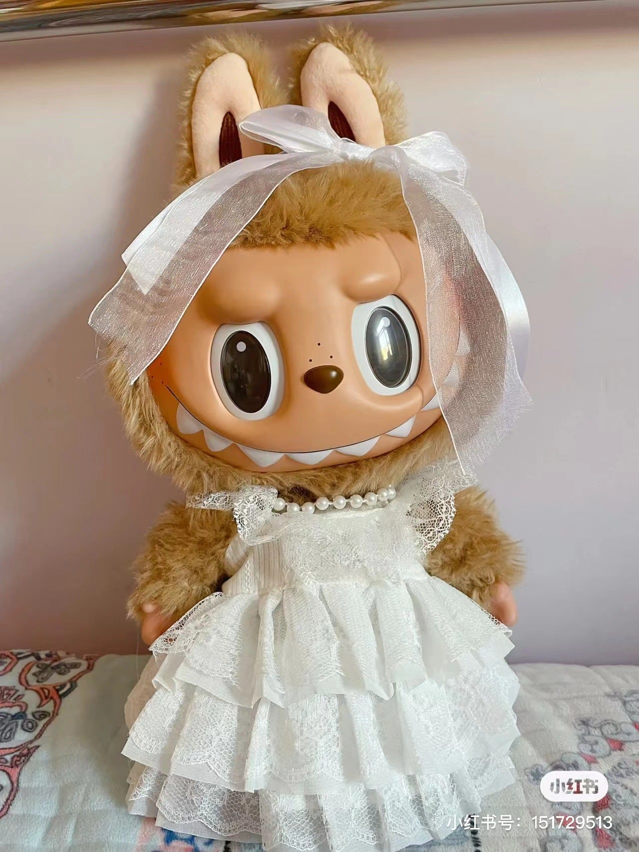 38Cm Labubu Vinyl Plush Doll Labubu Time to Chill Doll Dinosaur onesie