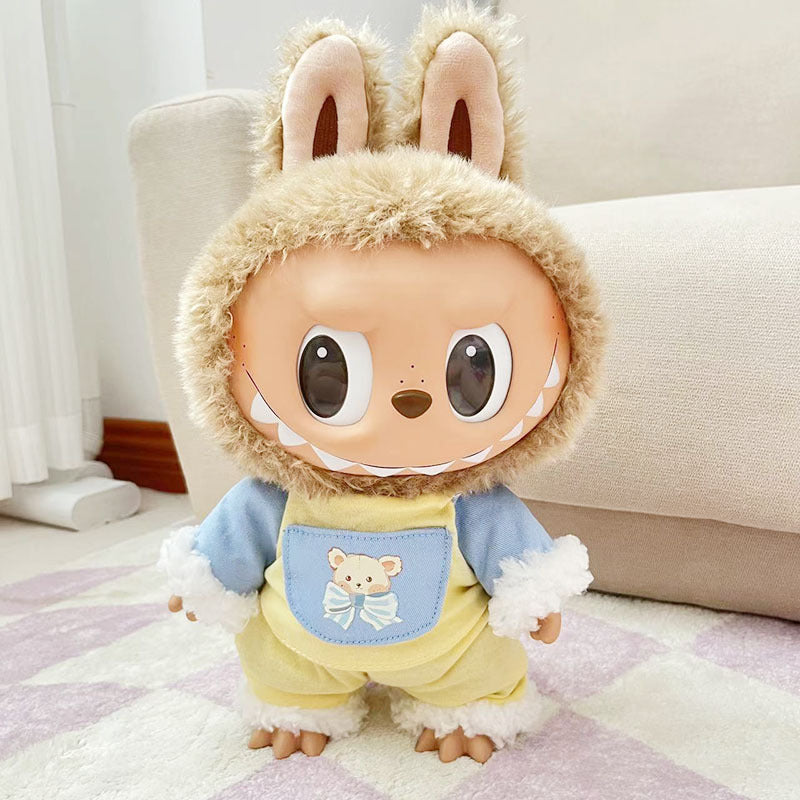 38Cm Labubu Vinyl Plush Doll Labubu Time to Chill Doll Dinosaur onesie