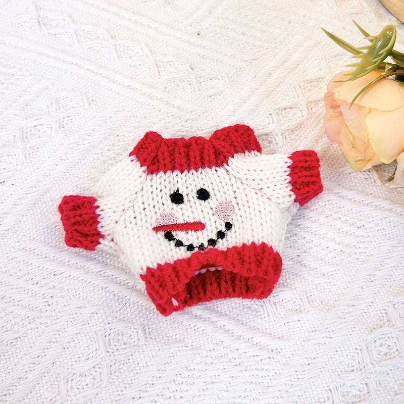 17Cm blind box rabub sweater pants macaron labubu pendant doll knitted sweater new year sweater cute