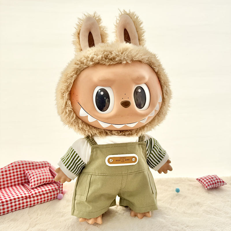 38Cm Labubu plush doll clothes for Labubu sweetheart doll baby clothes casual jacket set cute