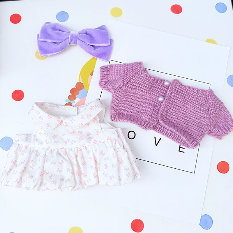 38Cm Labubu plush doll dress for Labubu doll dress MOKOKO sweet heart dress