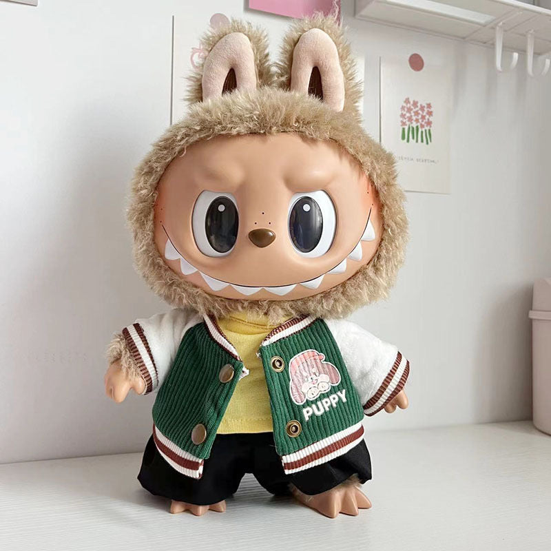 38Cm Labubu vinyl plush doll clothes for Labubu doll clothes summer pipa clothes set cute