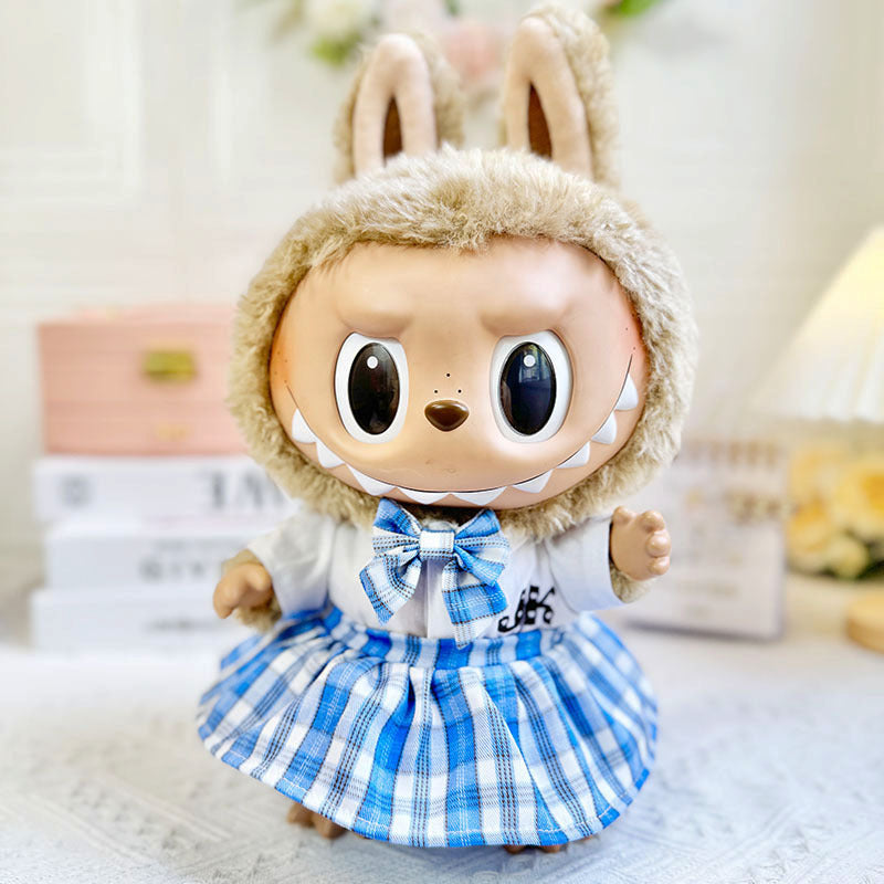 38Cm Labubu vinyl plush doll clothes for Labubu doll clothes Snow White dress JK suit
