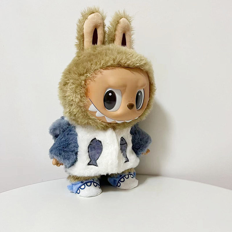 38Cm Labubu Time to Chill Doll Dinosaur Shark onesie