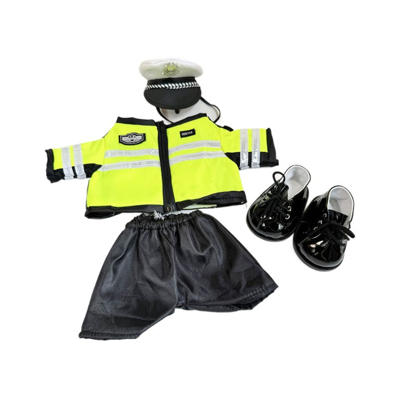 38Cm Labubu plush doll clothes for Labubu doll clothes Traffic uniform suit Cool handsome cute