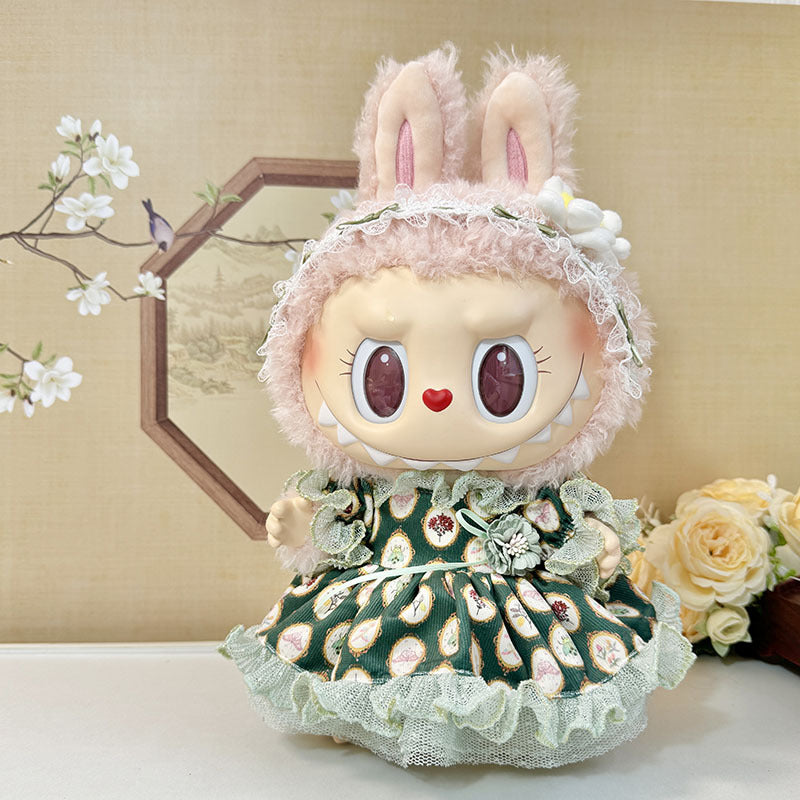 38Cm Labubu plush doll dress for Labubu doll dress MOKOKO Xixi princess dress