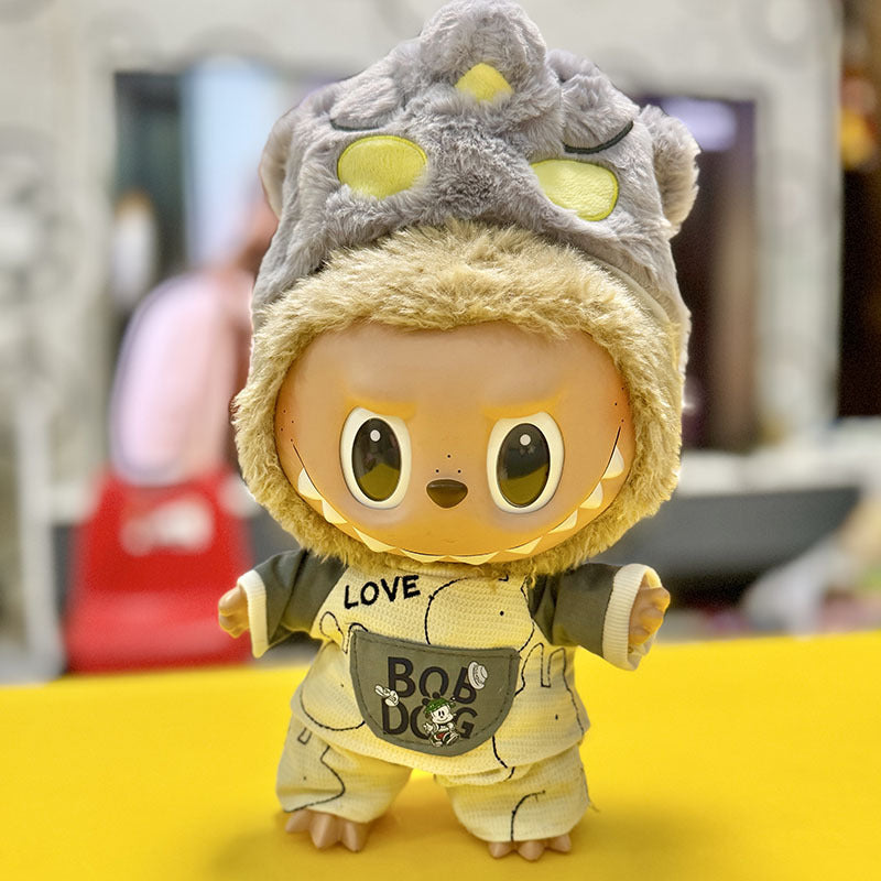 38Cm Labubu plush doll clothes for Labubu doll clothes Christmas suit Casual bear sweater