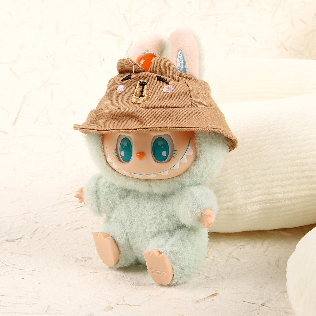 First and second generation keychain Labubu clothes pendant Labubu baby clothes cat puppy fish overalls set cute
