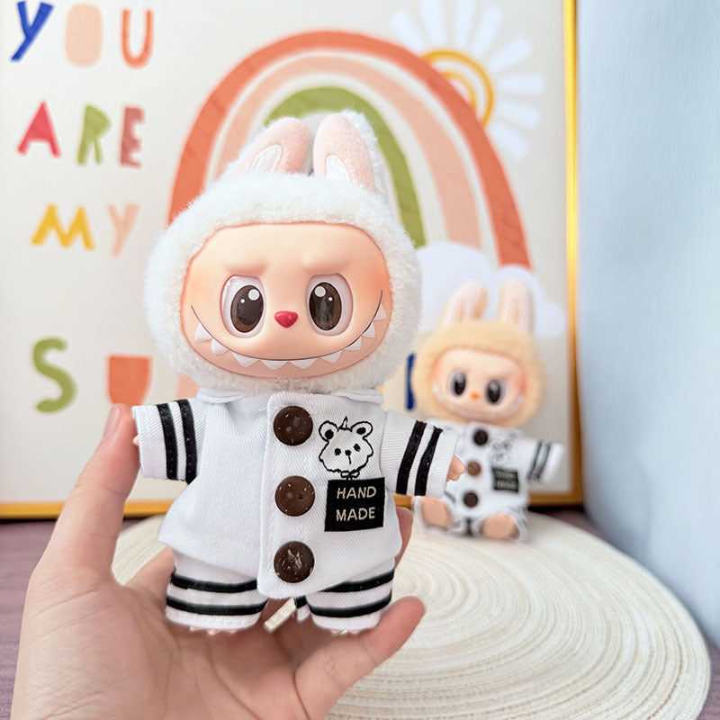 The first, second and third generation Labubu clothes pendant Labubu sitting party baby clothes starlight pearl skirt set is cute and cute