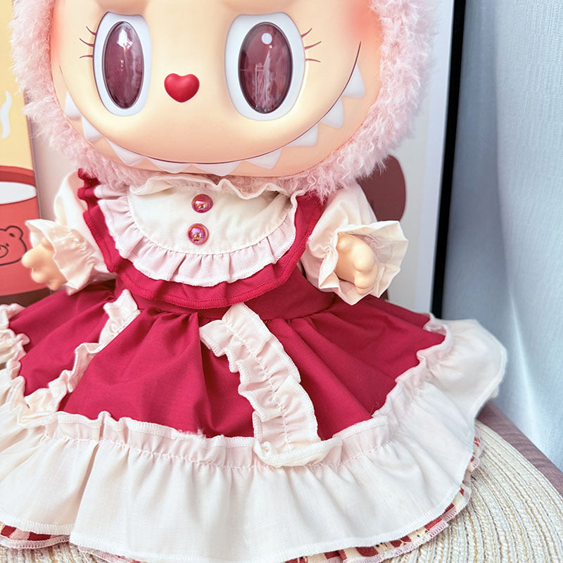 38Cm Labubu vinyl plush doll clothes for Labubu doll clothes Rita princess dress suit women