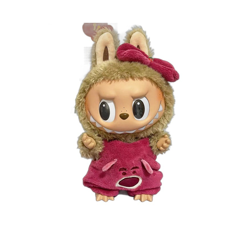 38Cm Labubu Vinyl Plush Doll Labubu Time to Chill Doll Dinosaur onesie