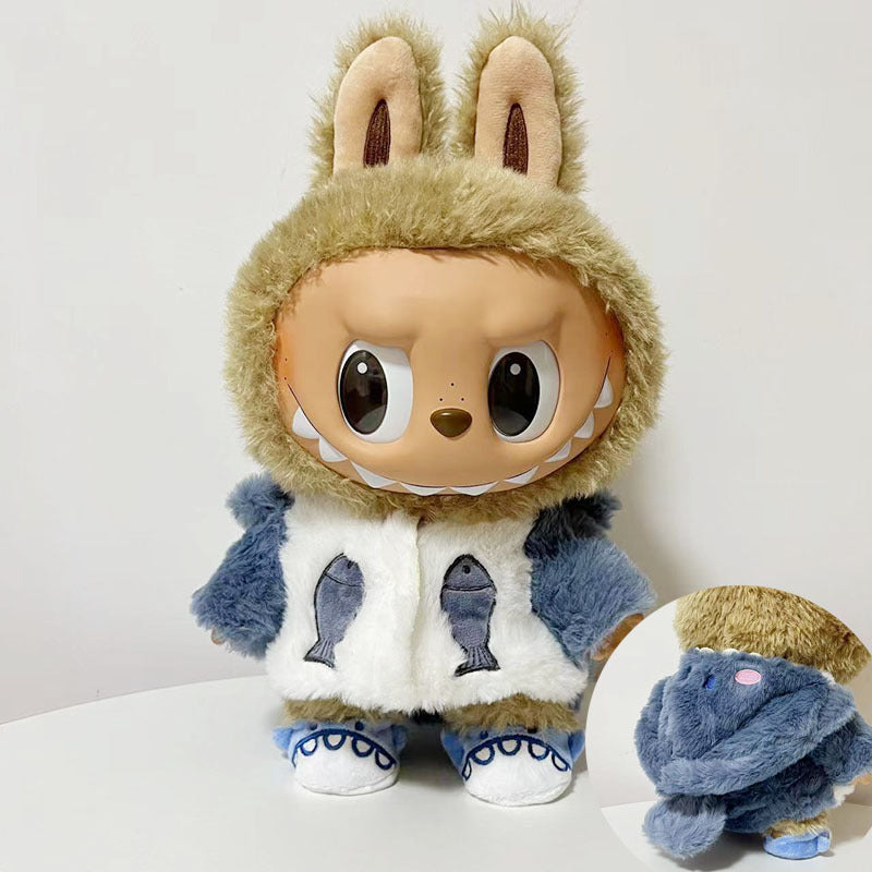 38Cm Labubu Vinyl Plush Doll Labubu Time to Chill Doll Dinosaur onesie