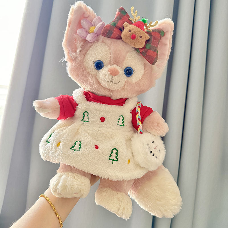 38Cm Labubu plush doll dress for Labubu doll MOKOKO satchel Christmas tree white dress set