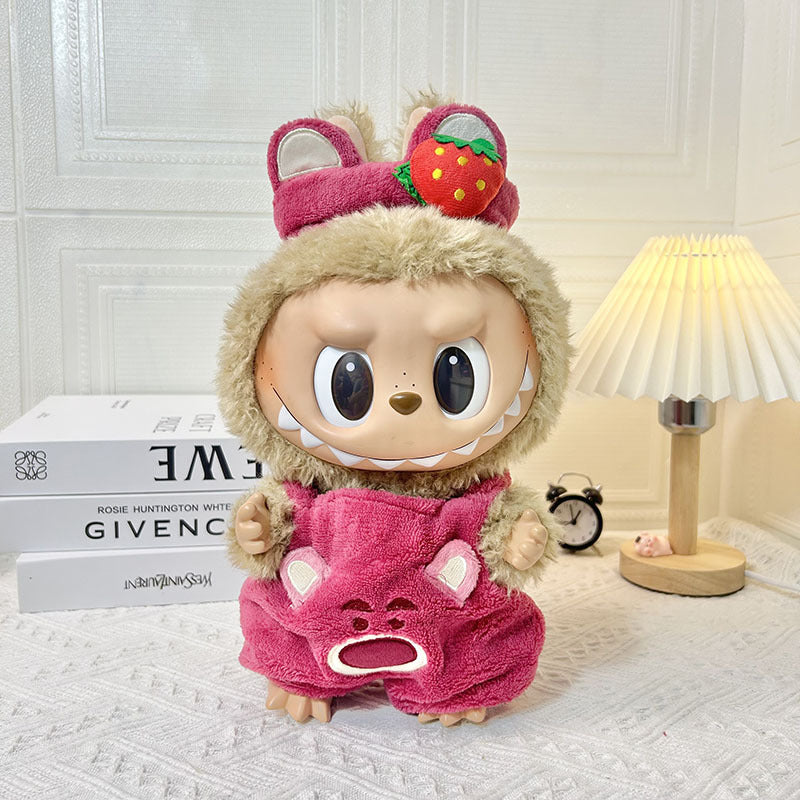 38Cm Labubu vinyl plush doll clothes for Labubu doll clothes summer pipa clothes set cute
