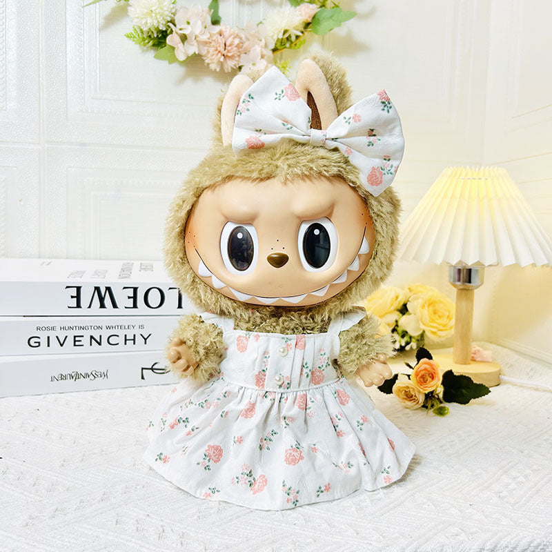 38Cm Labubu vinyl plush doll clothes for Labubu doll clothes summer pipa clothes set cute