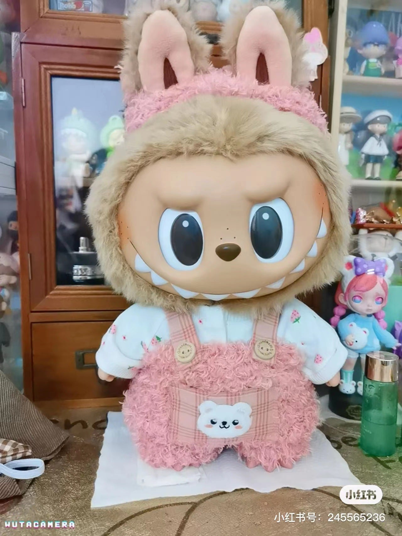 38Cm Labubu Vinyl Plush Doll Labubu Time to Chill Doll Dinosaur onesie