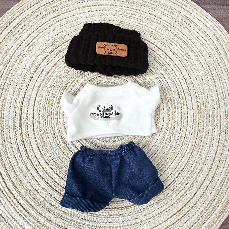 The first, second and third generation keychain Labubu clothes pendant Labubu baby clothes cool street style suit cute